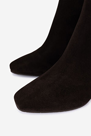 Valmenti Kadın Hakiki Deri Kahverengi Topuklu Bot 33 8500 BN BOT SK25-26 KHV SUET/KHV KROKO