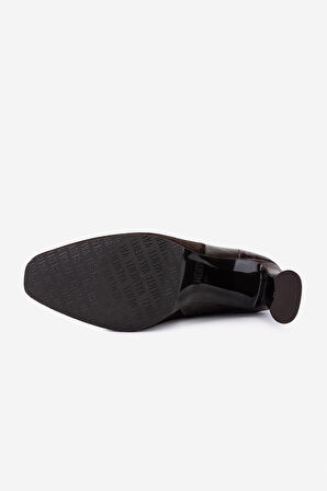 Valmenti Kadın Hakiki Deri Kahverengi Topuklu Bot 33 8500 BN BOT SK25-26 KHV SUET/KHV KROKO