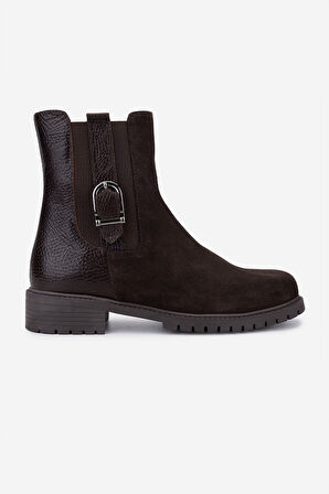 Valmenti Kadın Hakiki Deri Kahverengi Casual Bot 33 22080 BN BOT SK25-26 KAHVE SUET/JUMBO