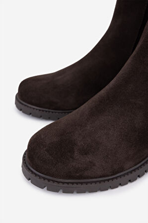 Valmenti Kadın Hakiki Deri Kahverengi Casual Bot 33 22080 BN BOT SK25-26 KAHVE SUET/JUMBO