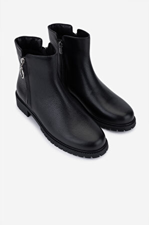 Valmenti Kadın Hakiki Deri Siyah Floter Klasik Bot 33 22000 BN BOT SK25-26 SIYAH FLOTER