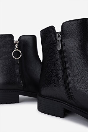 Valmenti Kadın Hakiki Deri Siyah Floter Klasik Bot 33 22000 BN BOT SK25-26 SIYAH FLOTER