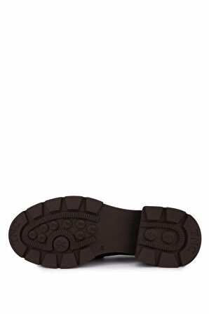 Tamer Tanca Kadın Hakiki Deri Kahverengi Loafer Ayakkabı 33 25525 BN AYK SK25-26 KAHVE JUMBO