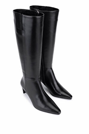 Tamer Tanca Kadın Hakiki Deri Siyah Klasik Çizme 33 16510 BN CZM SK25-26 SIYAH DERI