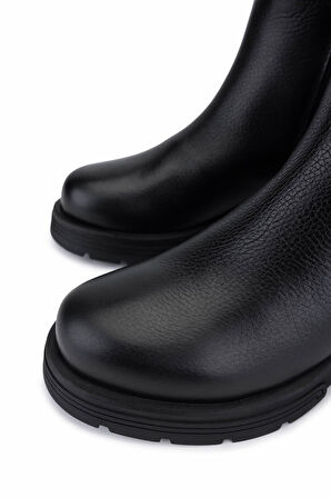 Tamer Tanca Kadın Hakiki Deri Siyah Floter Klasik Çizme 33 22550 BN CZM SK25-26 SIYAH FLOTER