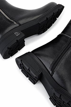 Tamer Tanca Kadın Hakiki Deri Siyah Floter Klasik Çizme 33 22510 BN CZM SK25-26 SIYAH FLOTER