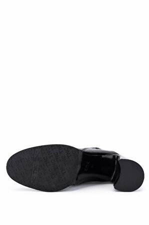 Tamer Tanca Kadın Hakiki Deri Siyah Rugan Klasik Bot 33 1000-2 BN BOT SK25-26 SIYAH RUGAN