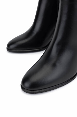 Tamer Tanca Kadın Hakiki Deri Siyah Klasik Bot 33 3500 BN BOT SK25-26 SIYAH DERI