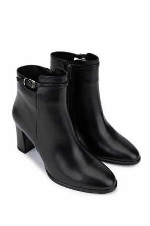 Tamer Tanca Kadın Hakiki Deri Siyah Klasik Bot 33 3500 BN BOT SK25-26 SIYAH DERI