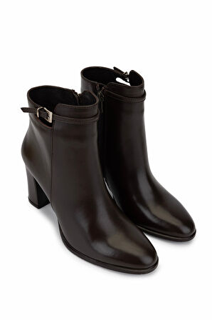 Tamer Tanca Kadın Hakiki Deri Kahverengi Klasik Bot 33 3500 BN BOT SK25-26 KAHVE DERI