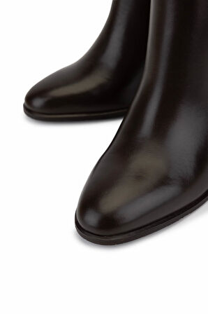 Tamer Tanca Kadın Hakiki Deri Kahverengi Klasik Bot 33 3500 BN BOT SK25-26 KAHVE DERI