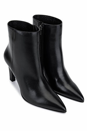 Tamer Tanca Kadın Hakiki Deri Siyah Abiye Bot 33 7500-1 BN BOT SK25-26 SIYAH DERI