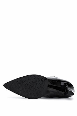 Tamer Tanca Kadın Hakiki Deri Siyah Rugan Abiye Bot 33 7500-1 BN BOT SK25-26 SIYAH KIRISIK RUGAN