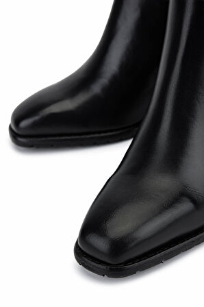 Tamer Tanca Kadın Hakiki Deri Siyah Klasik Bot 33 9515 BN BOT SK25-26 SIYAH DERI/KROKO