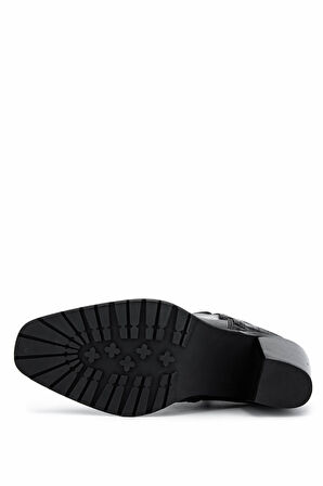 Tamer Tanca Kadın Hakiki Deri Siyah Klasik Bot 33 9515 BN BOT SK25-26 SIYAH DERI/KROKO