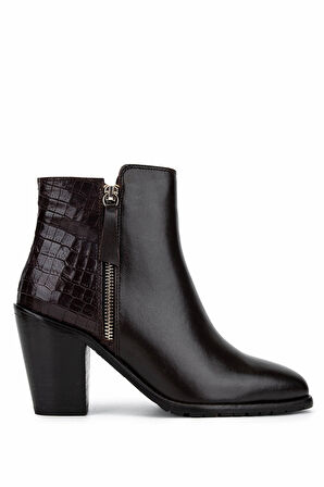 Tamer Tanca Kadın Hakiki Deri Kahverengi Klasik Bot 33 9515 BN BOT SK25-26 KAHVE DERI/KROKO