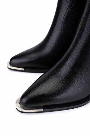 Tamer Tanca Kadın Hakiki Deri Siyah Floter Klasik Bot 33 20010 BN BOT SK25-26 SIYAH FLOTER