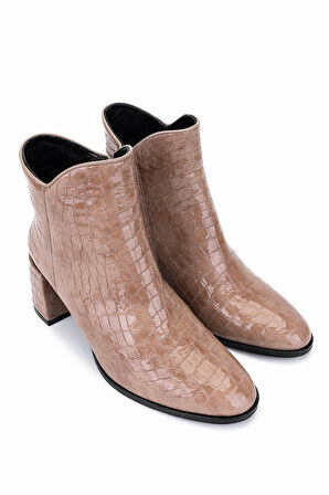 Tamer Tanca Kadın Hakiki Deri Vizon Klasik Bot 33 17020 BN BOT SK25-26 VIZON KROKO RUGAN