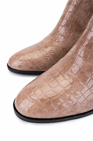 Tamer Tanca Kadın Hakiki Deri Vizon Klasik Bot 33 17020 BN BOT SK25-26 VIZON KROKO RUGAN