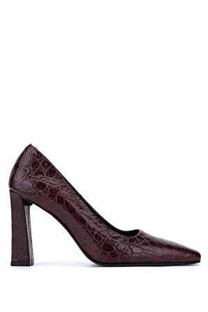 Tamer Tanca Kadın Bordo Rugan Topuklu Ayakkabı 1138 5147 BN AYK SK25-26 BORDO FSLY