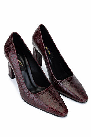 Tamer Tanca Kadın Bordo Rugan Topuklu Ayakkabı 1138 5147 BN AYK SK25-26 BORDO FSLY
