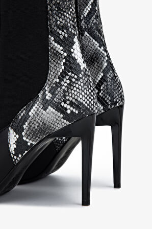 Valmenti Kadın Hakiki Deri Siyah Topuklu Bot 1130 573 BN BOT SK25-26 SYH/SYH NTRL YLN