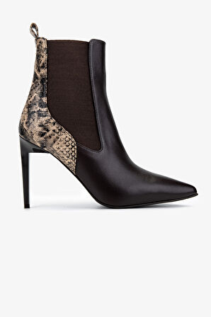 Valmenti Kadın Hakiki Deri Kahverengi Topuklu Bot 1130 573 BN BOT SK25-26 KHV/KHV YLN