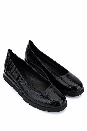 Tamer Tanca Kadın  Hakiki Deri Siyah Comfort Ayakkabı 1065 25201 BN AYK SK25-26 SIYAH BSK