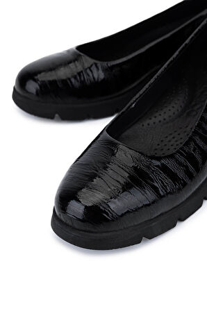 Tamer Tanca Kadın  Hakiki Deri Siyah Comfort Ayakkabı 1065 25201 BN AYK SK25-26 SIYAH BSK