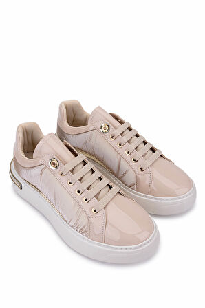 Tamer Tanca Kadın Suni Deri Bej Sneakers & Spor Ayakkabı 1065 2630 BN AYK SK25-26 BEJ