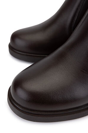 Tamer Tanca Kadın Hakiki Deri Kahverengi Topuklu Bot 1065 2700 BN BOT SK25-26 KAHVE DR