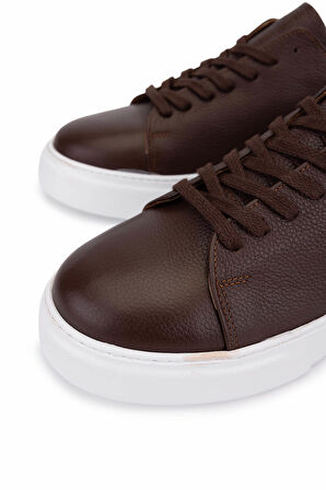 Tamer Tanca Erkek Hakiki Deri Kahverengi Sneakers & Spor Ayakkabı 1166 25501 ERK AYK SK25-26 KAHVE