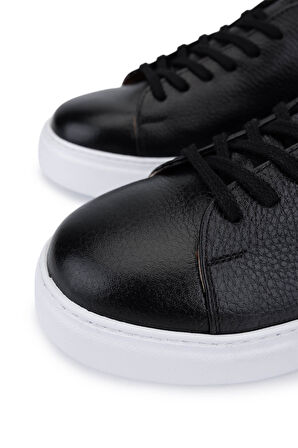 Tamer Tanca Erkek  Hakiki Deri Siyah Sneakers & Spor Ayakkabı 1166 25501 ERK AYK SK25-26 SIYAH