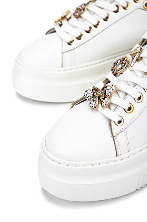 Tamer Tanca Kadın Suni Deri Beyaz Sneakers & Spor Ayakkabı 1009 2210 BN AYK SK25-26 BEYAZ ANL