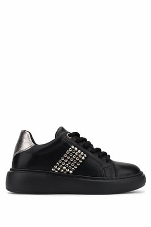 Tamer Tanca Kadın Suni Deri Siyah/Antrasit Sneakers & Spor Ayakkabı 735 04 BN AYK SK25-26 SIYAH/ANTRASIT