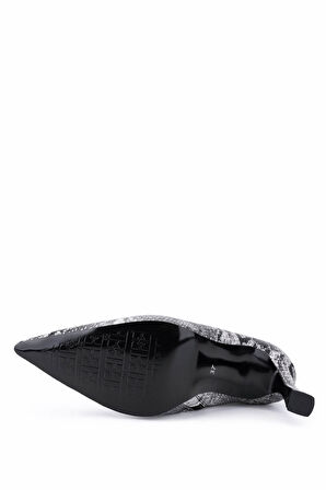 Tamer Tanca Kadın Siyah Yılan Desen Topuklu Bot 735 8793 BN BOT SK25-26 SIYAH YLN BSK