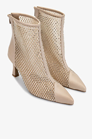 Valmenti Kadın Hakiki Deri Vizon Topuklu Bot 735 8750 BN BOT SK25-26 VIZON FILE