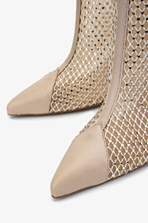 Valmenti Kadın Hakiki Deri Vizon Topuklu Bot 735 8750 BN BOT SK25-26 VIZON FILE