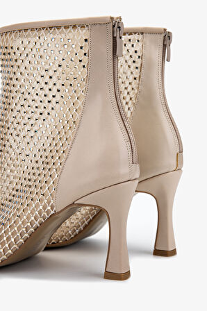 Valmenti Kadın Hakiki Deri Vizon Topuklu Bot 735 8750 BN BOT SK25-26 VIZON FILE