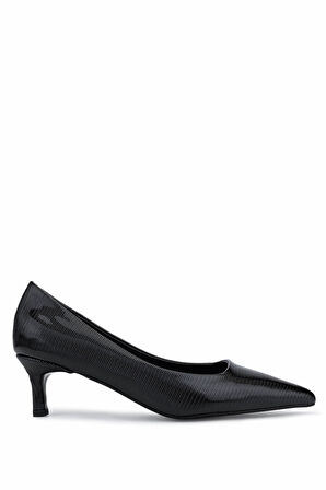 Tamer Tanca Kadın Suni Deri Siyah Topuklu Ayakkabı 735 8318 BN AYK SK25-26 SIYAH