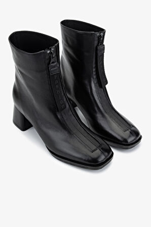 Valmenti Kadın Hakiki Deri Siyah Topuklu Bot 1167 4010 BN BOT SK25-26 SIYAH DR