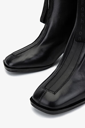 Valmenti Kadın Hakiki Deri Siyah Topuklu Bot 1167 4010 BN BOT SK25-26 SIYAH DR