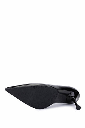 Tamer Tanca Kadın Siyah Rugan Topuklu Ayakkabı 1160 3400 BN AYK SK25-26 SIYAH RGN