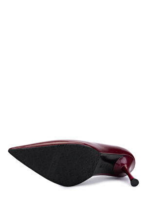 Tamer Tanca Kadın Bordo Rugan Topuklu Ayakkabı 1160 3400 BN AYK SK25-26 BORDO RGN