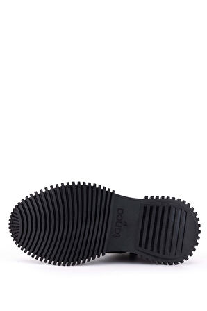 Tamer Tanca Kadın Hakiki Deri Siyah Floter Casual Bot 849 3460 BN BOT SK25-26 SIYAH FLTR