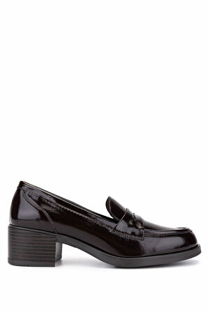 Tamer Tanca Kadın Hakiki Deri Kahverengi Rugan Makosen Ayakkabı 488 3632 BN AYK SK25-26 KAHVE KRSK RGN