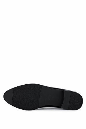 Tamer Tanca Kadın Hakiki Deri Siyah Rugan Loafer Ayakkabı 566 3237-286 BN AYK SK25-26 SIYAH KRSK RGN