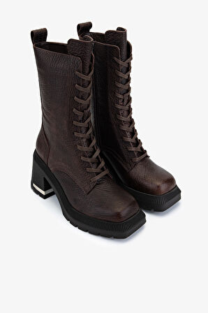 Valmenti Kadın Hakiki Deri Kahverengi Topuklu Bot 566 6292 BN BOT SK25-26 KAHVE FLTR