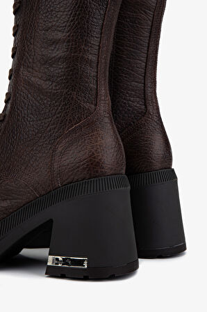 Valmenti Kadın Hakiki Deri Kahverengi Topuklu Bot 566 6292 BN BOT SK25-26 KAHVE FLTR