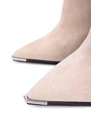 Tamer Tanca Kadın Hakiki Deri Taş Süet Topuklu Bot 594 5087 BN BOT SK25-26 TAS MTS SUET